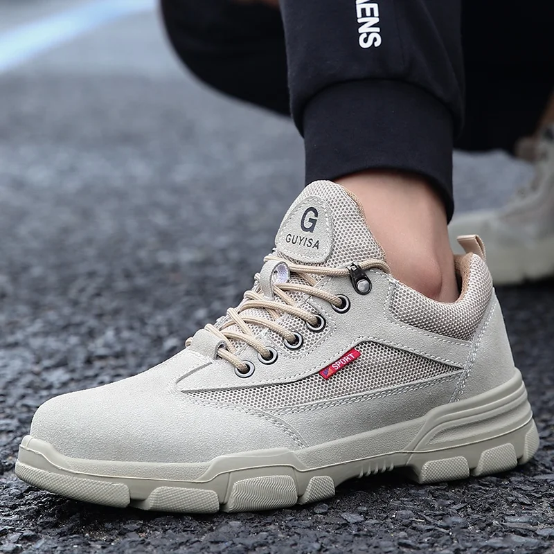 GUYISA Fashion safety shoes high quality steel toe anti-smashing outdoor work comfortable sports safety shoes