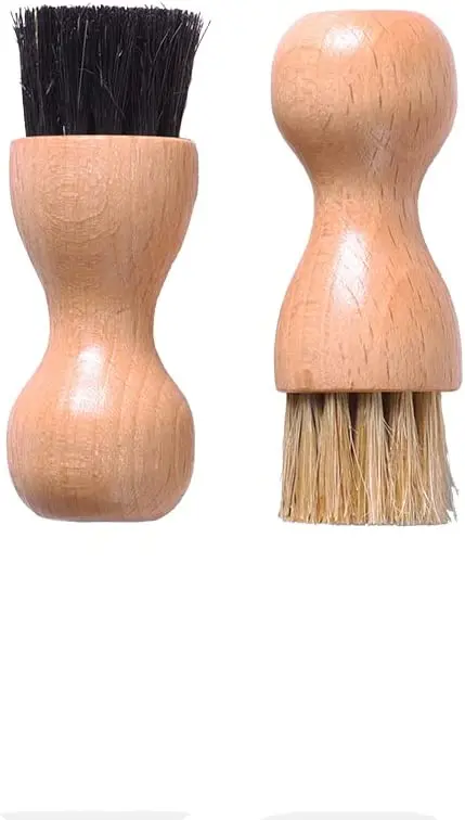EKEM Portable Dauber Leather Footwear Polish Cream Paste Brush Horse Hair Shoe Shine Applicator Brush for Cleaning