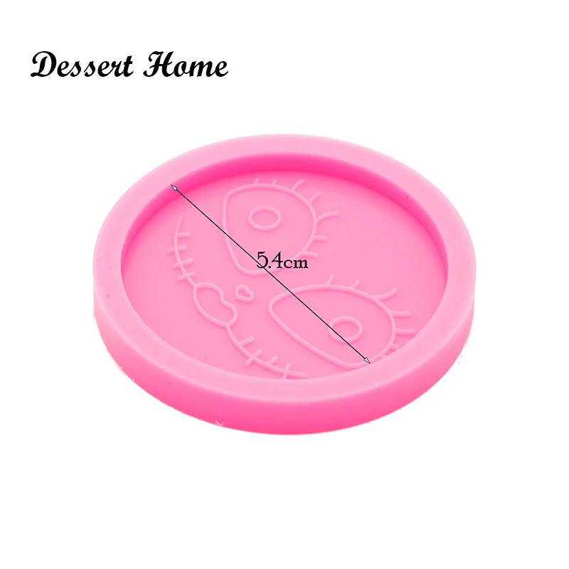 DY0464 Shiny Jack/Lisa Clown Phone Grip Molds, Jewelry Epoxy Mould Resin Silicone Mold Badge Reel As Well