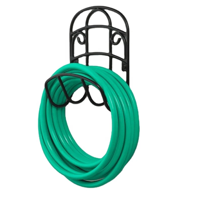 Amazon Hot selling  Heavy Duty Wall Mount Garden Hose Hanger iron Hose Holder Water Pipe holder stand