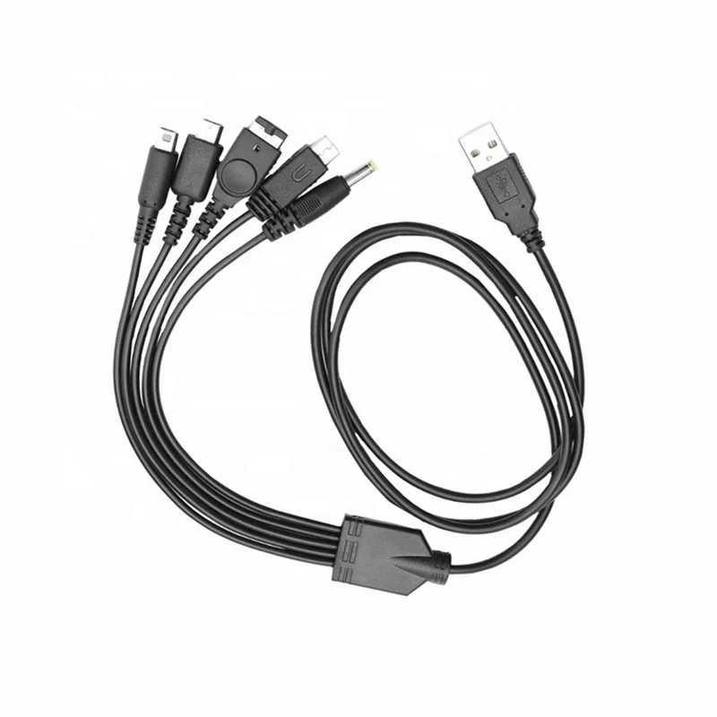 
Multi-Function 5 in 1 USB Charging cable for New Nintendo DS,3DS,2DS,DSI,NDS Lite,Wii U,PSP,GBA SP,PSP 1000/2000/3000 