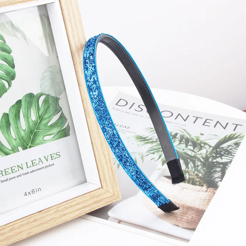 Children Kids Colorful Shimmering Glitter Non-slip Headband For Girls Fashion Hair Band Headwear Headdress