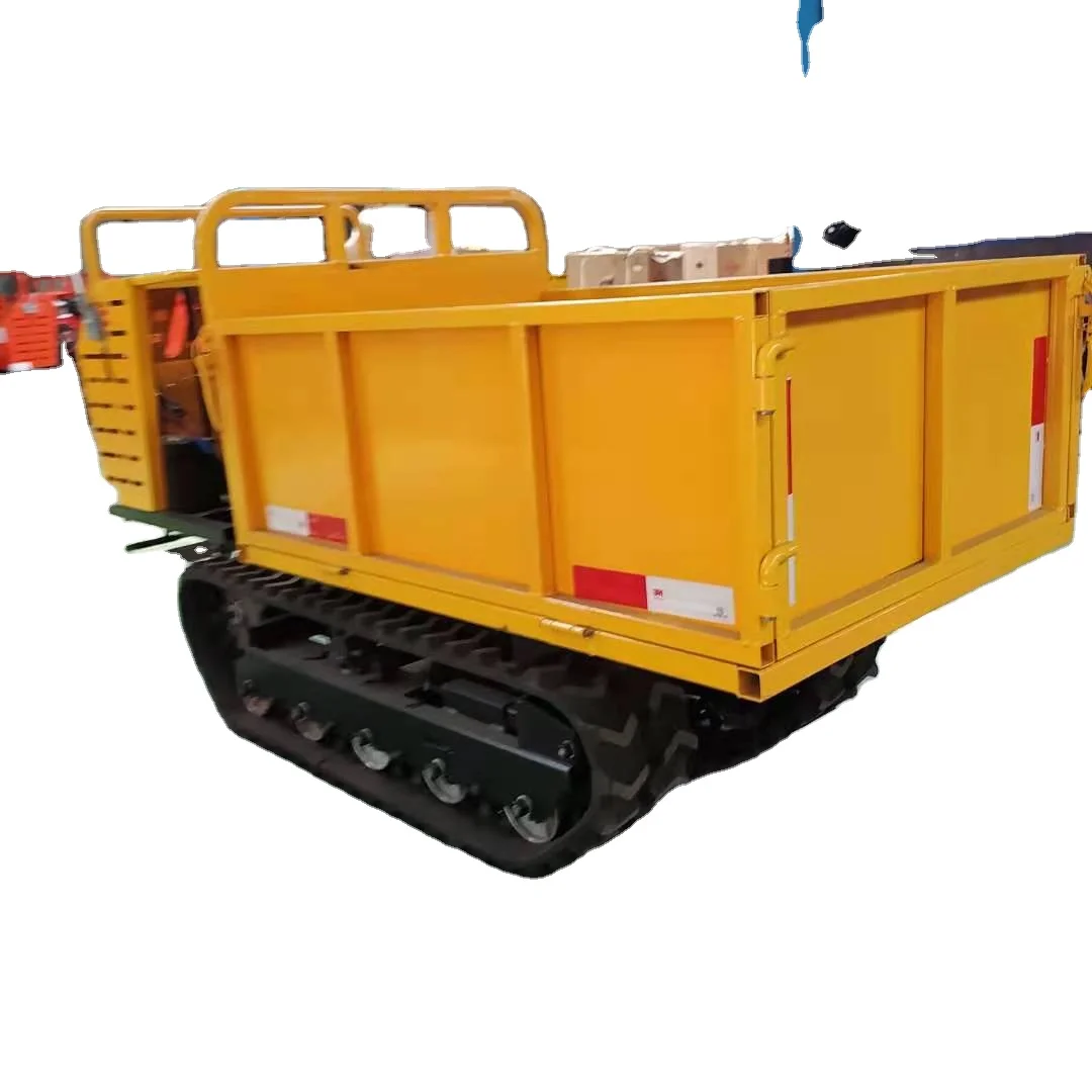 Mini Crawler Dumper Trucks Rubber Track 1 Ton Crawler Transporter Dumper