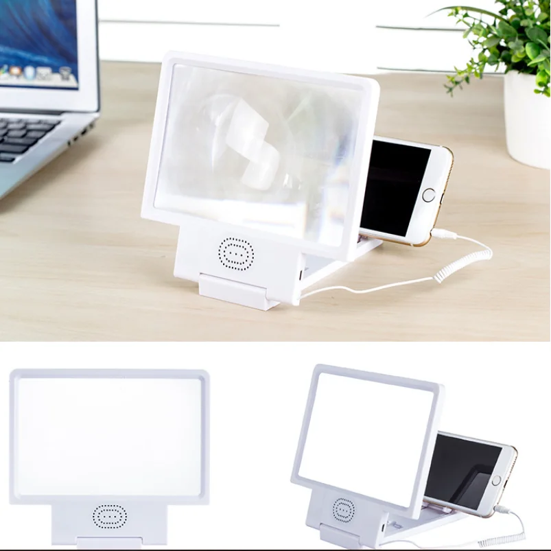 Новый складной HD 3D экран мобильного телефона плюс видео усилитель лупа с динамиком