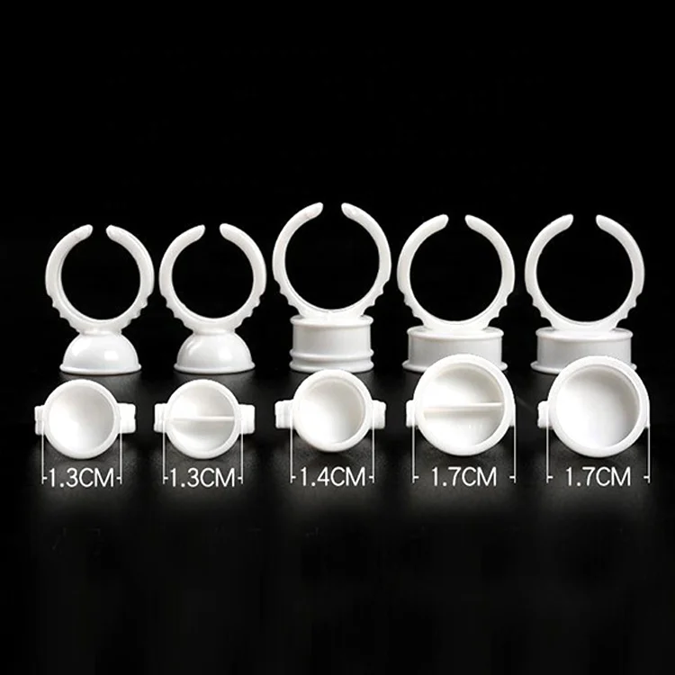Заводская Поставка Циндао, оптовая продажа, пластиковая чашка для татуировки с чернилами, кольцо-держатель клея для наращивания ресниц