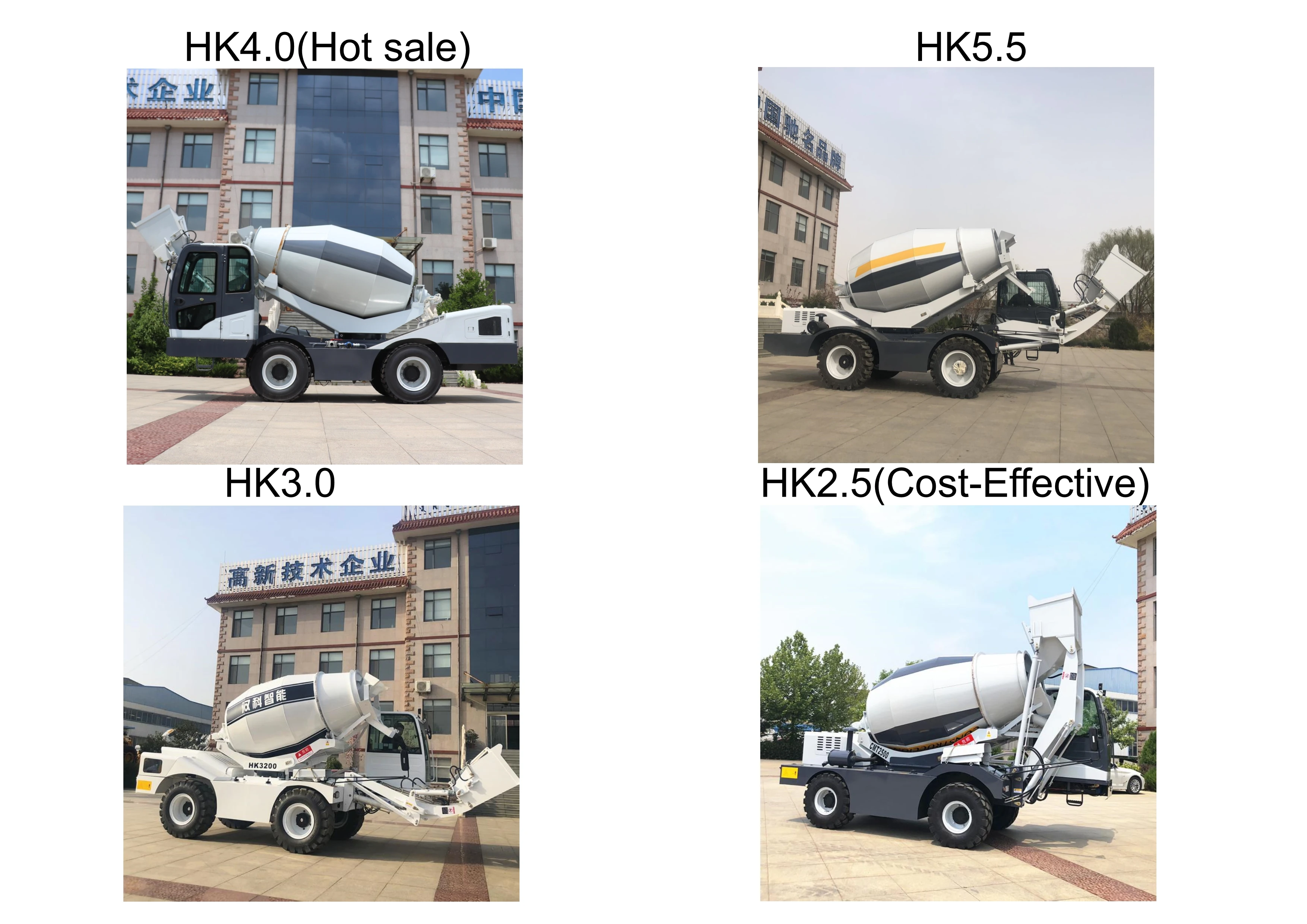 Строительная машина HK2.5 мини-грузовик самозагружающийся бетоносмеситель