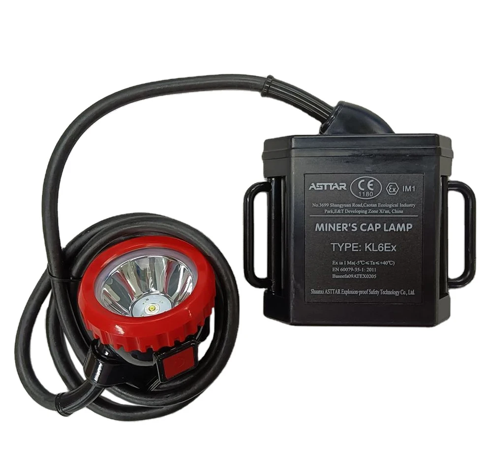 ATEX certified Led underground miner headlamp 7000lux 630g