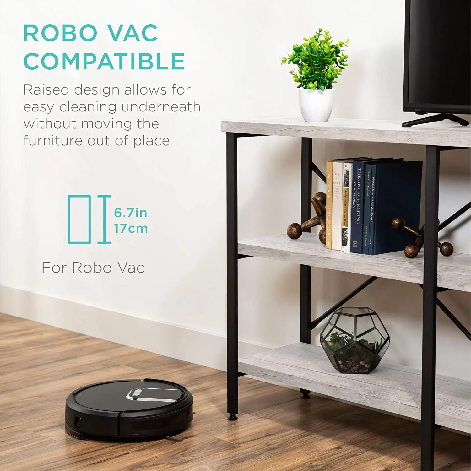 
Rustic Brown 3-Tier Foyer Table Console Sofa Side Table Entry Way Table Shelves Storage Rack Shelf for Home Living Room 