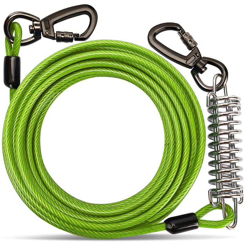 3m 15m durable spring training tether reflective training runner tie out cable for dogs dog leash lead
