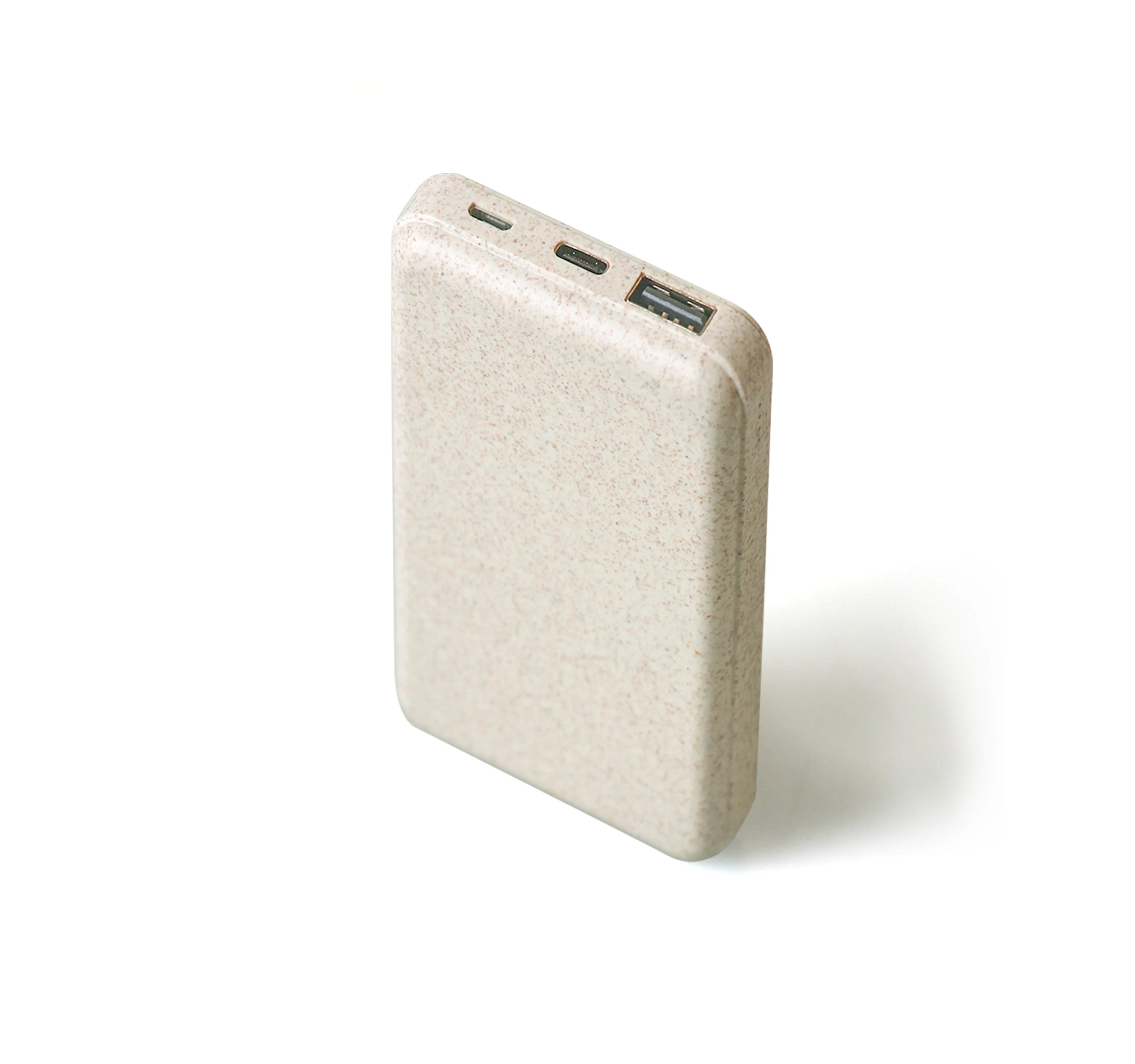 Экологически чистые пшеничной соломы бамбуковые универсальное Qi Беспроводное зарядное устройство Power Bank 5000 мАч поддерживает перезаряжаемые Nobile Power Bank