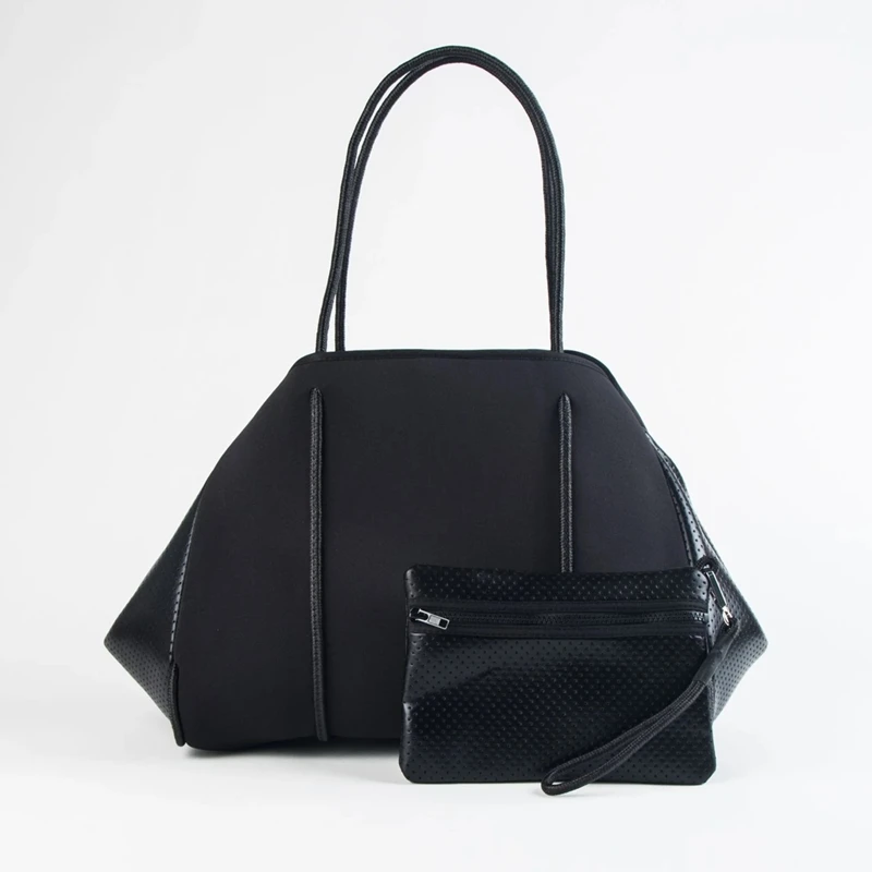 New Design Neoprene Beach Bag Large Capacity Neoprene Perforated Neoprene Tote Bag