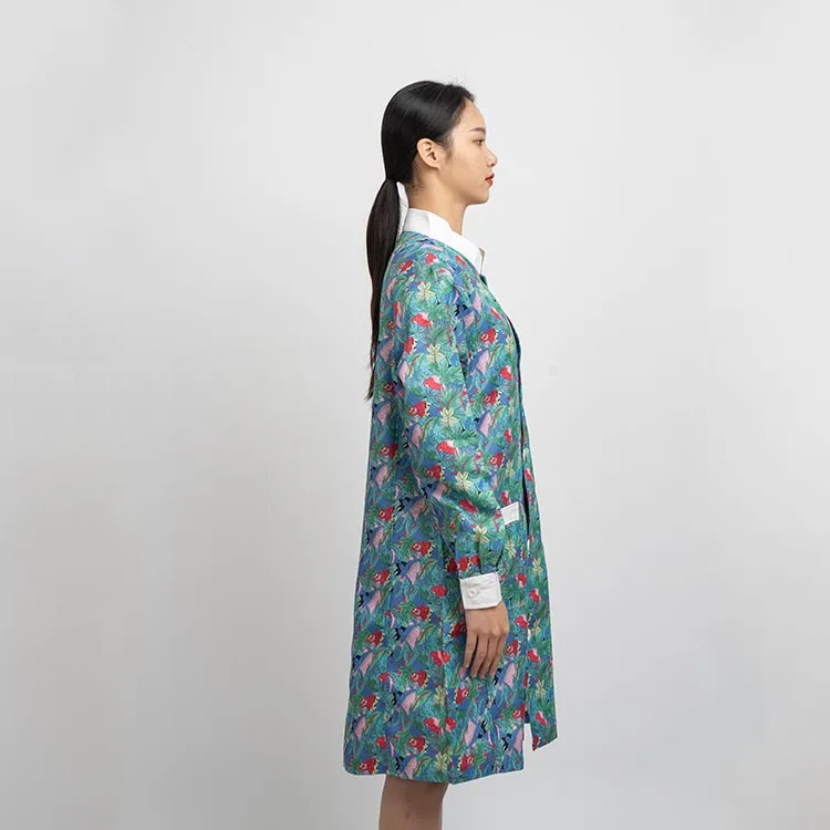 High Print Surgical Uniforms Pharmacy Hospital Nurse Scrubs Tops Breathable Beauty Salon Dentistry Pet Doctor Overalls