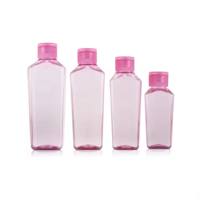 Best selling pink plastic bottles wholesale custom flip cap empty plastic bottles for lotion