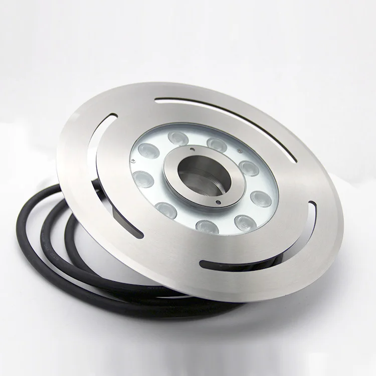 ip68 waterproof stainless steel submersible dmx 24v rgb fountain pump underwater pool lights with water jet