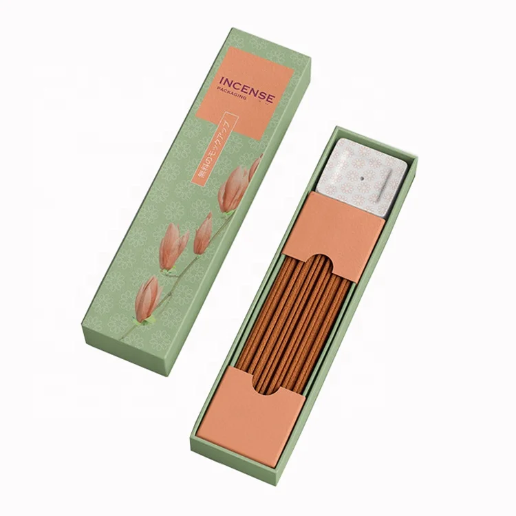 Factory wholesale paper rectangle gift boxes custom stick incense box packaging