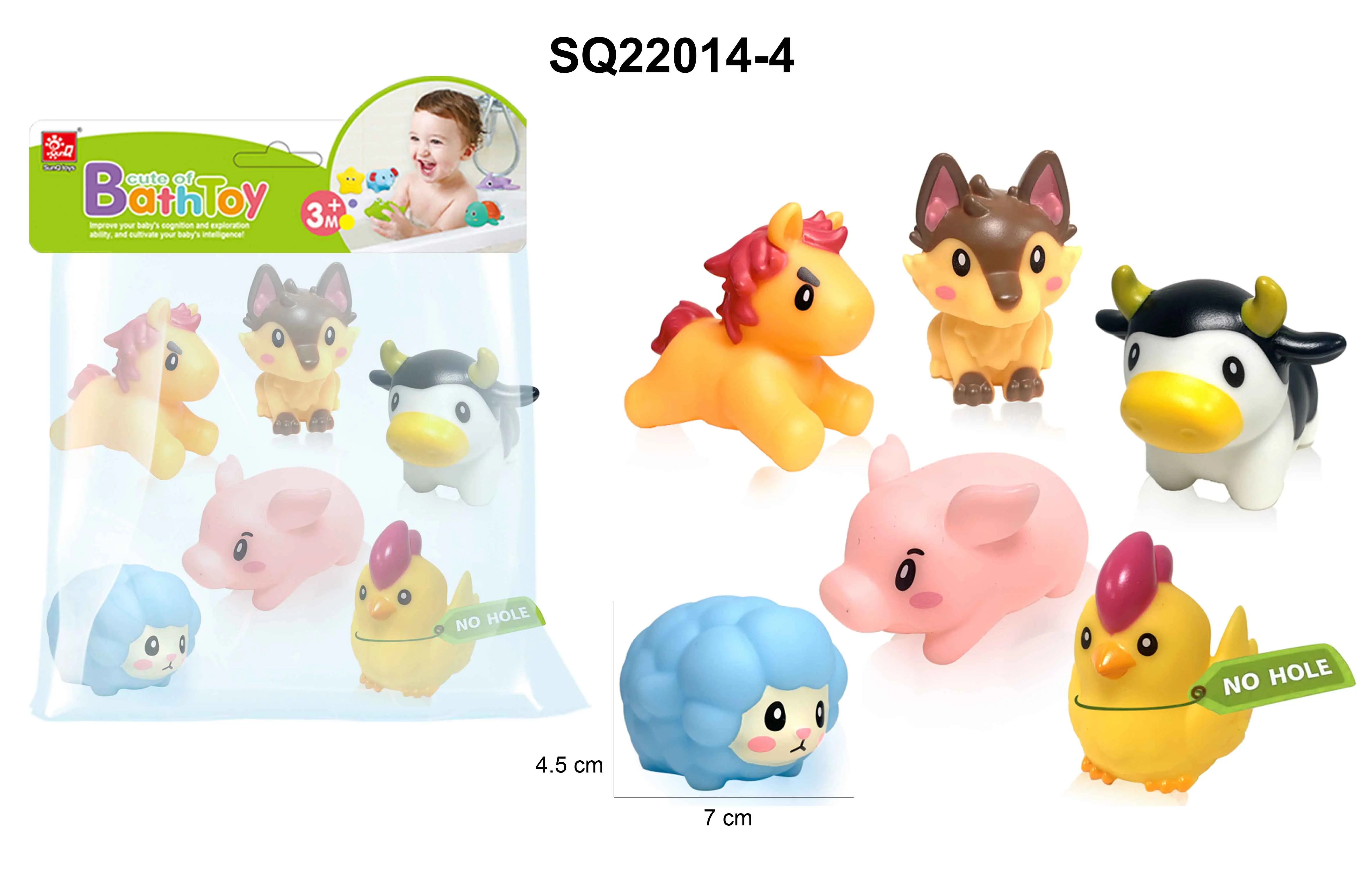 12+Factory Directly Sell Appealing Baby Favorite Toy Soft Silicone Bath Toy No Hole Playing in the Water for Baby 6pcs