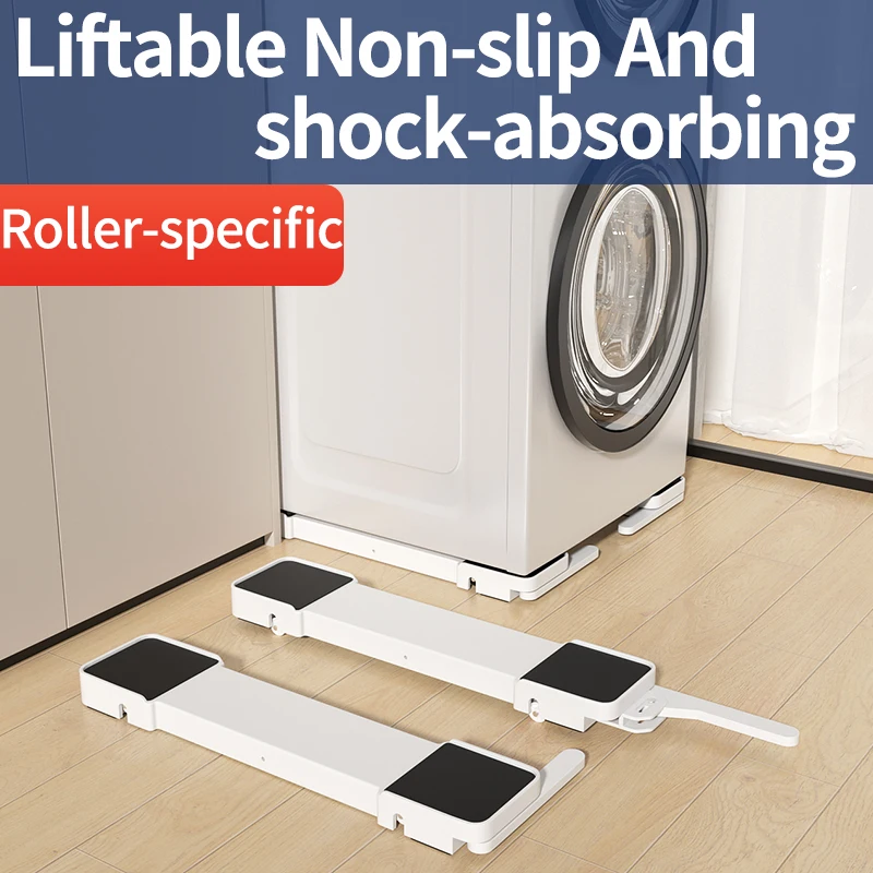 074-007 Single Layer Shock Absorbing Laundry Shelf Non-Slip Rubber Mount Organizer Padded Standing Type Storage Rack