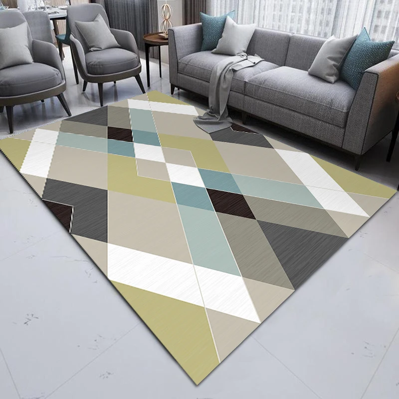 Best Price Modern Geometric Rugs 3d printed Crystal velvet Living room Carpet bedroom floor carpets