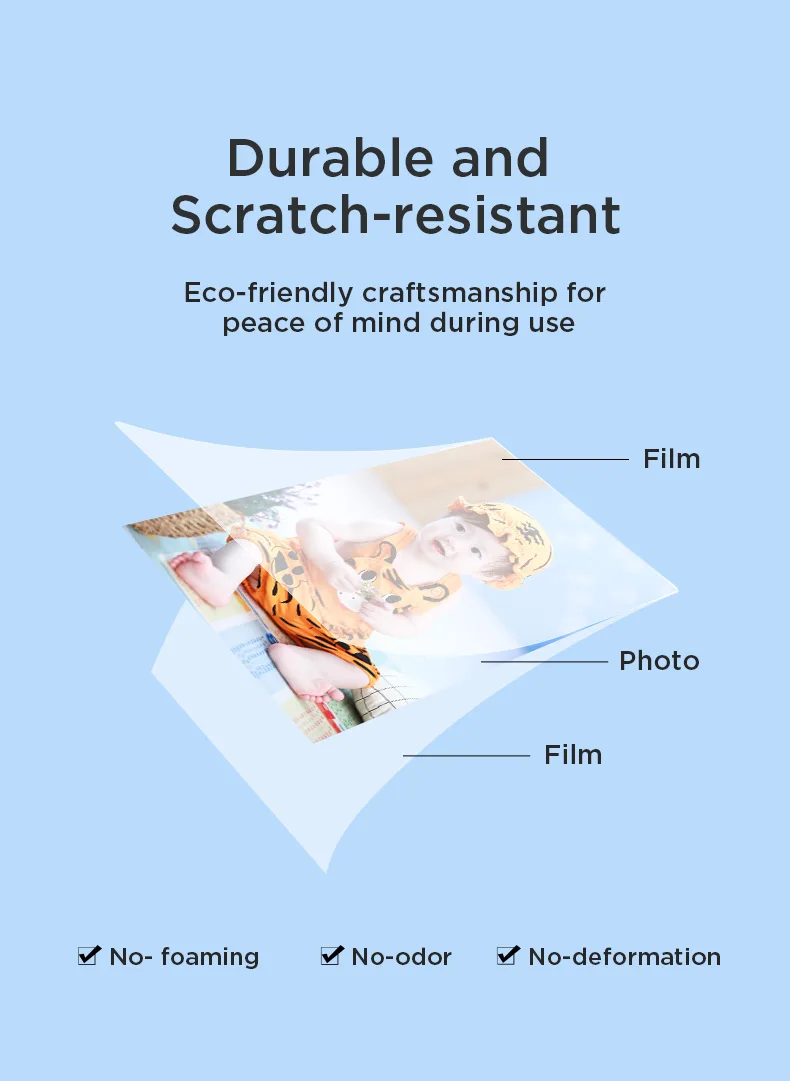 YIDU Bulk Velvet Soft Touch Smooth Thermal Lamination Film A4 Pouch with 125 micron