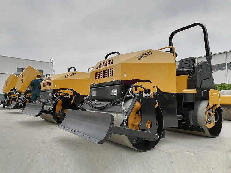 SR03 Mini Double Drum Vibratory Compactor Road Roller for Sale