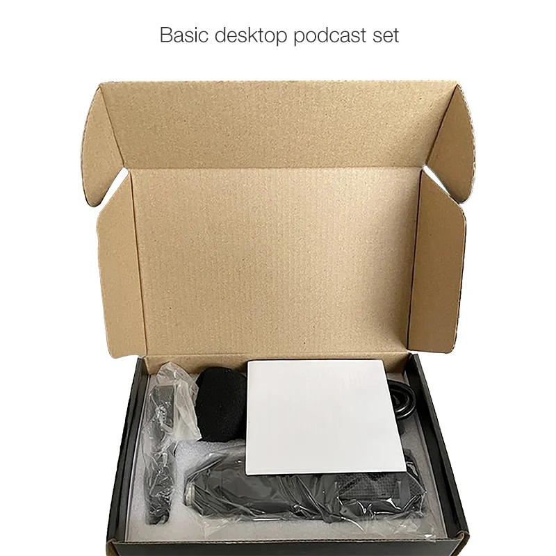 USB Desktop Studio Desktop Vlog Streaming Broadcasting Condenser Gaming Microphone with Arm Stand