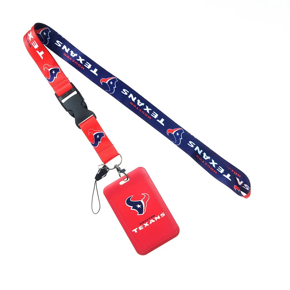 American Football Team Club Rugby NF Work Permit Card Cover Release Long Mobile Phone Lanyard