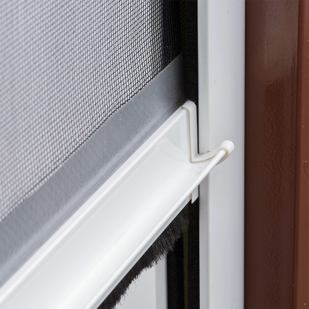 Durable PVC Coated Fiberglass Aluminum Fly Screen Fabric Invisible Rolling Insect Roller Screen Window