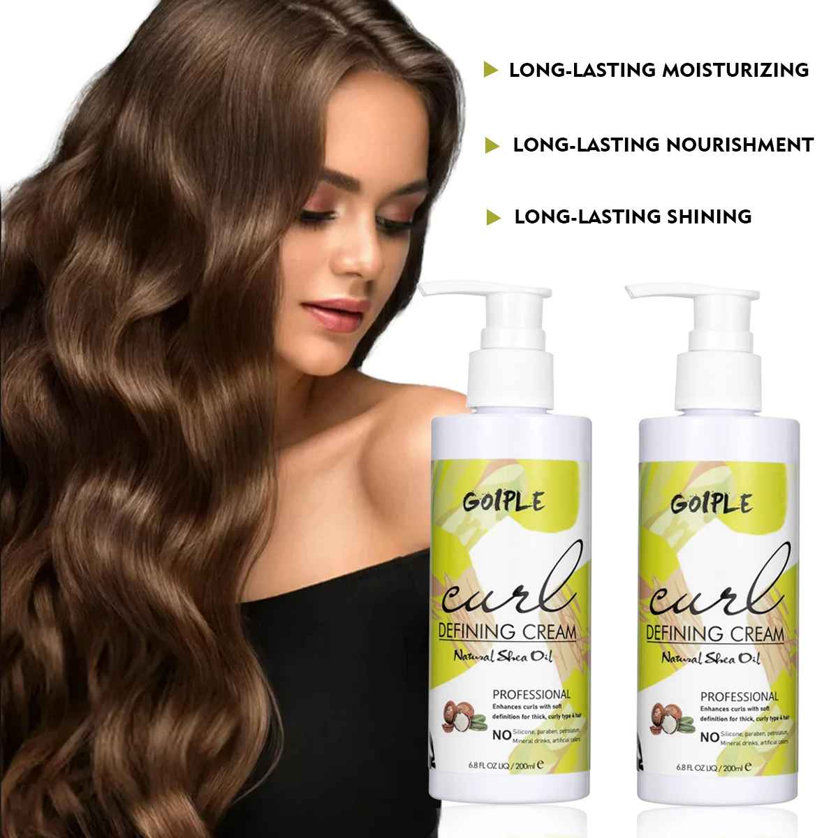 Custom Logo Curl Activator Cream for Wavy Hair Frizzy Curly Definer Spray Wholesale Leave In Conditioner Curl Defining Cream