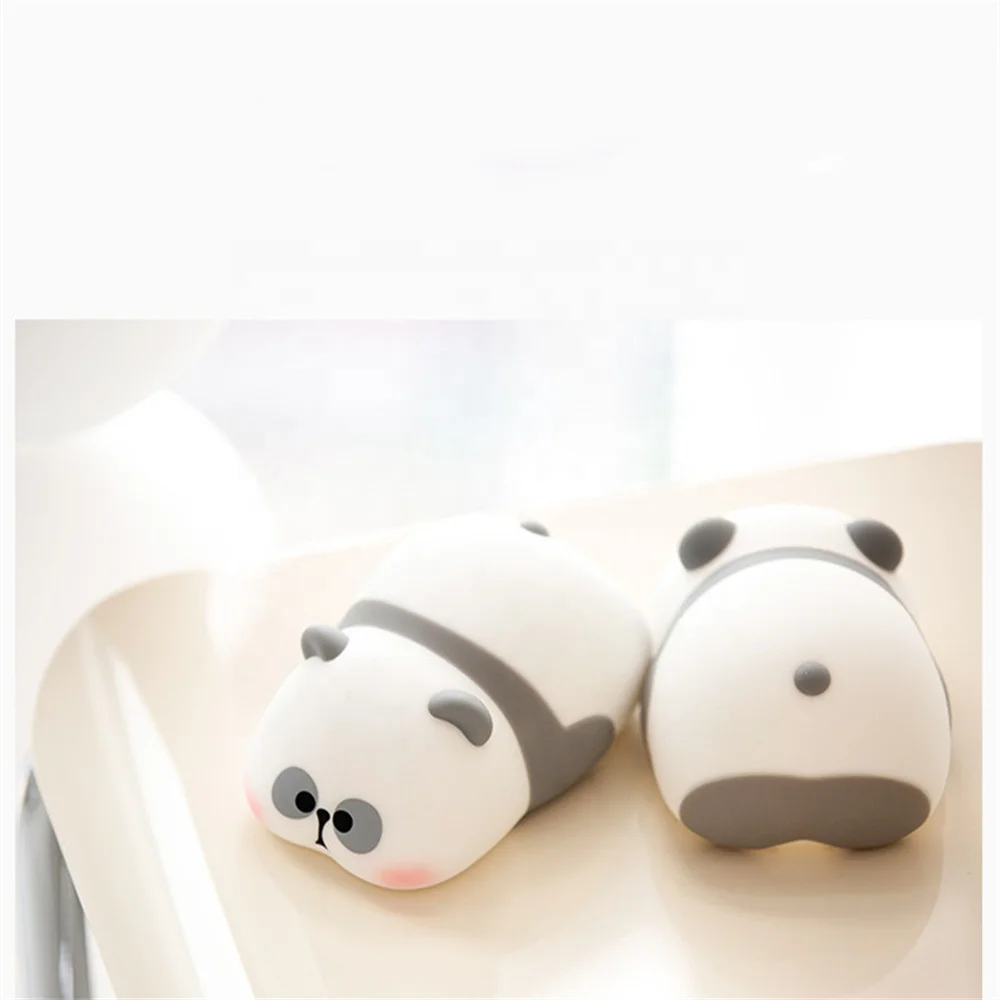 Biumart Children Night Light Silicone Long Lasting Eye Protection Pat Control New Product Wholesale Price Panda Night Light