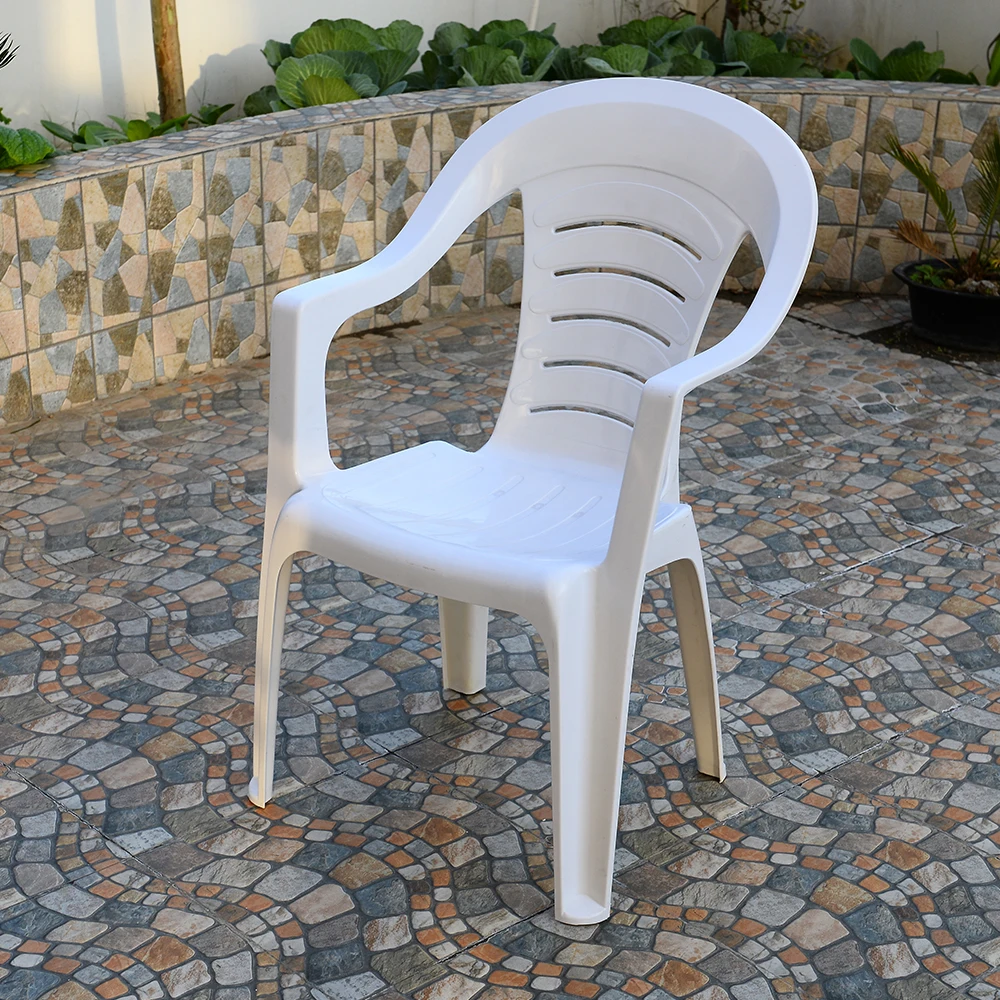 Luxury modern white plastic outdoor restaurant dining chair