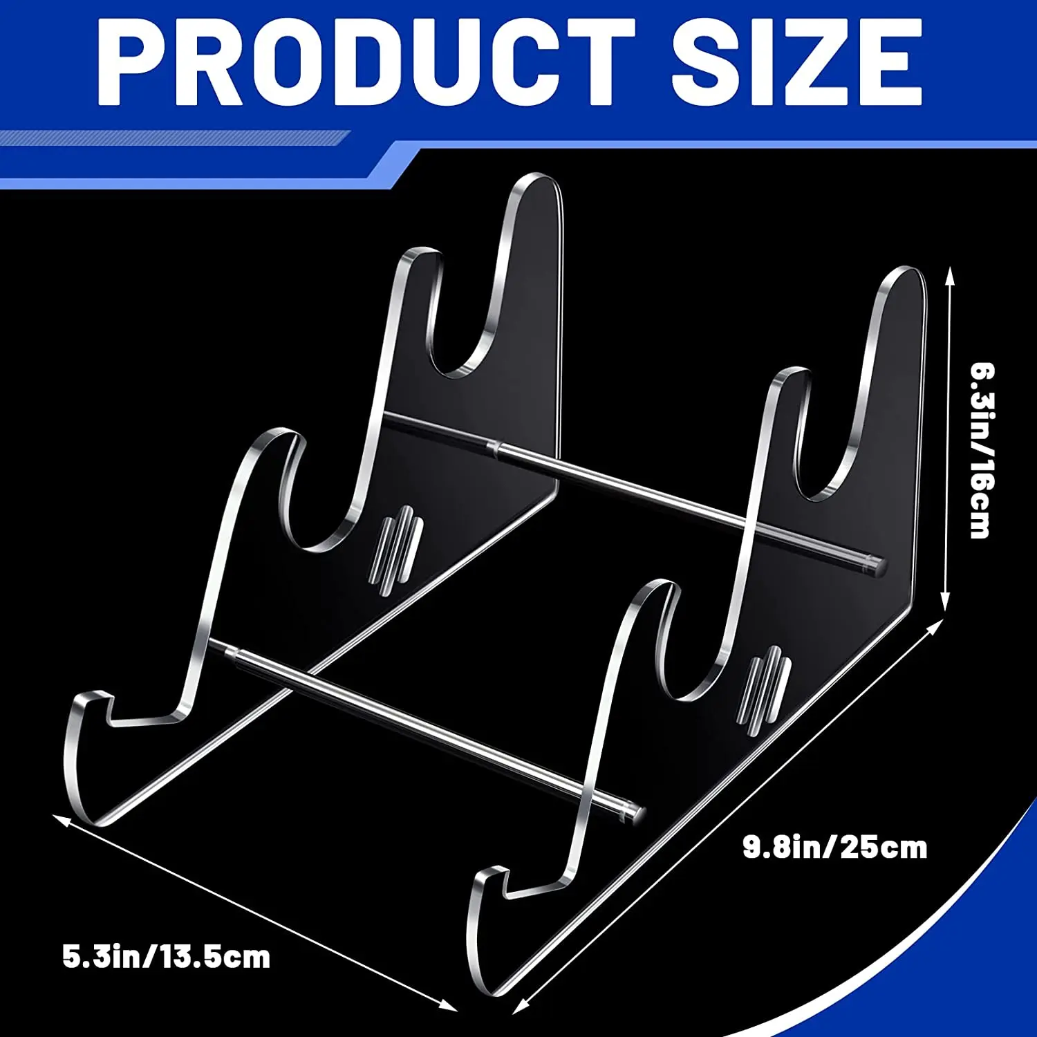 Acrylic Keyboard Display Holder Mechanical Computer Keyboard Stand for Desk Transparent 3 Tier Keyboard Holder for Computer