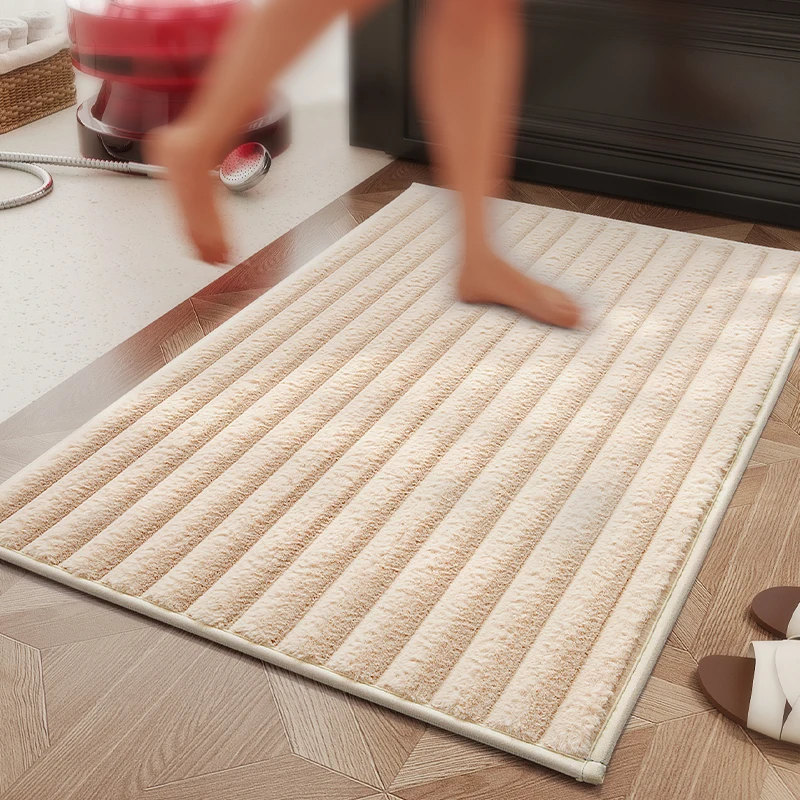 Custom Non-slip Bathroom Shower Mat washable toilet quick-drying super absorbent Fabric Microfiber bath mat