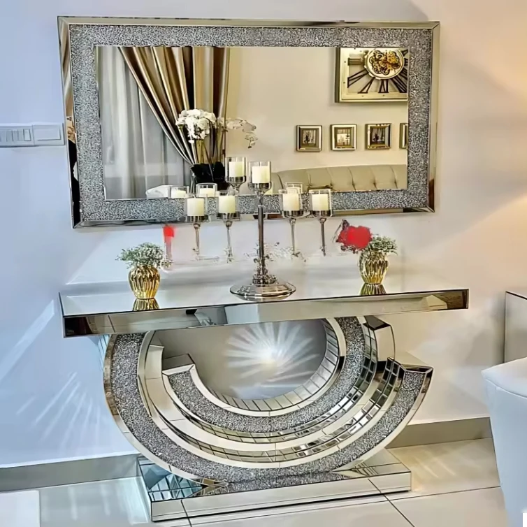 Modern Entry White Metal Console Tables Hallway Home Living Room Furniture Luxury Marble Top Gold Console Table With Mirror