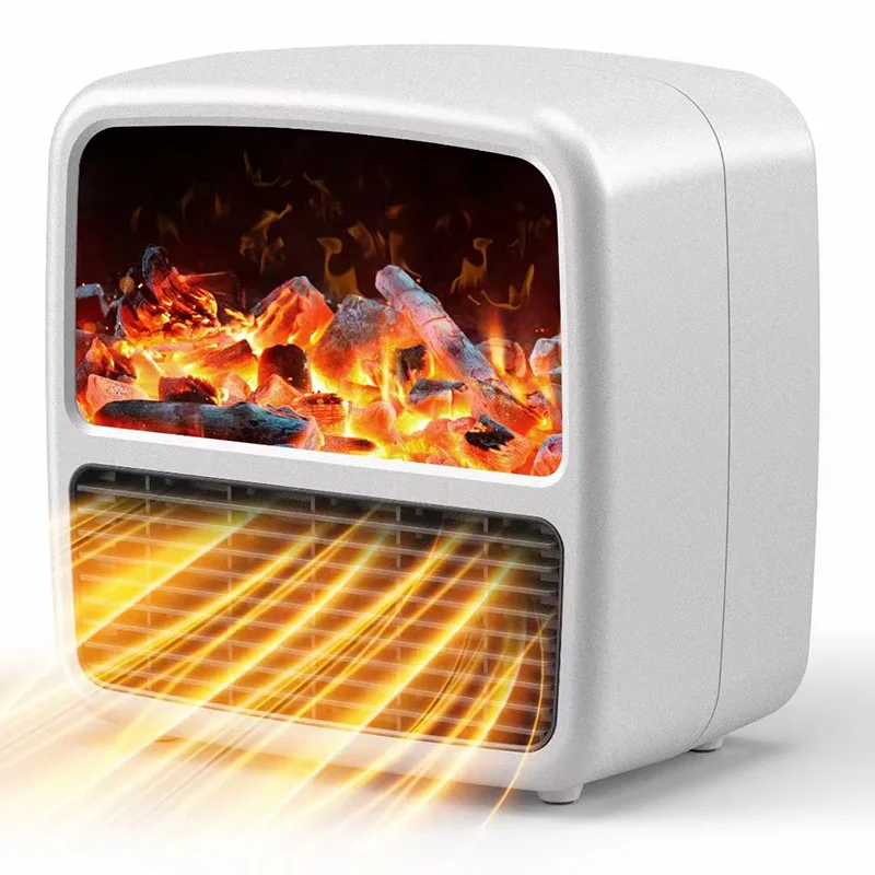 N06 New Energy Desktop Electric PTC Fan Flame Air Heater