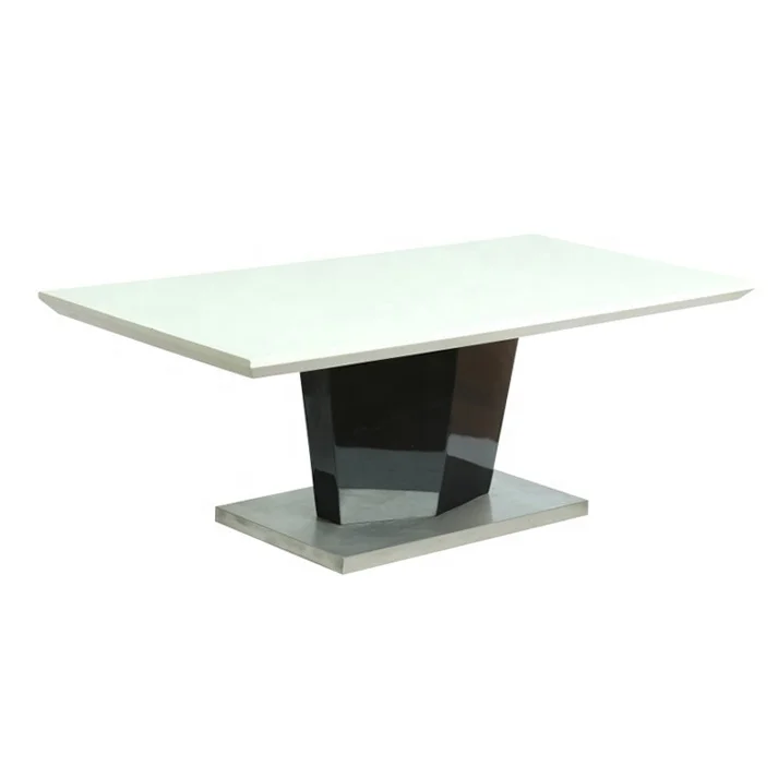 white and gold orange  and side table polished mirror modern living room center rectangle marble top coffee table