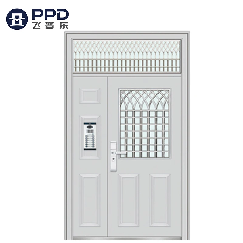 Customize Main Gate Security Steel Door New Designed Metal Exterior Anti-Theft steel Door