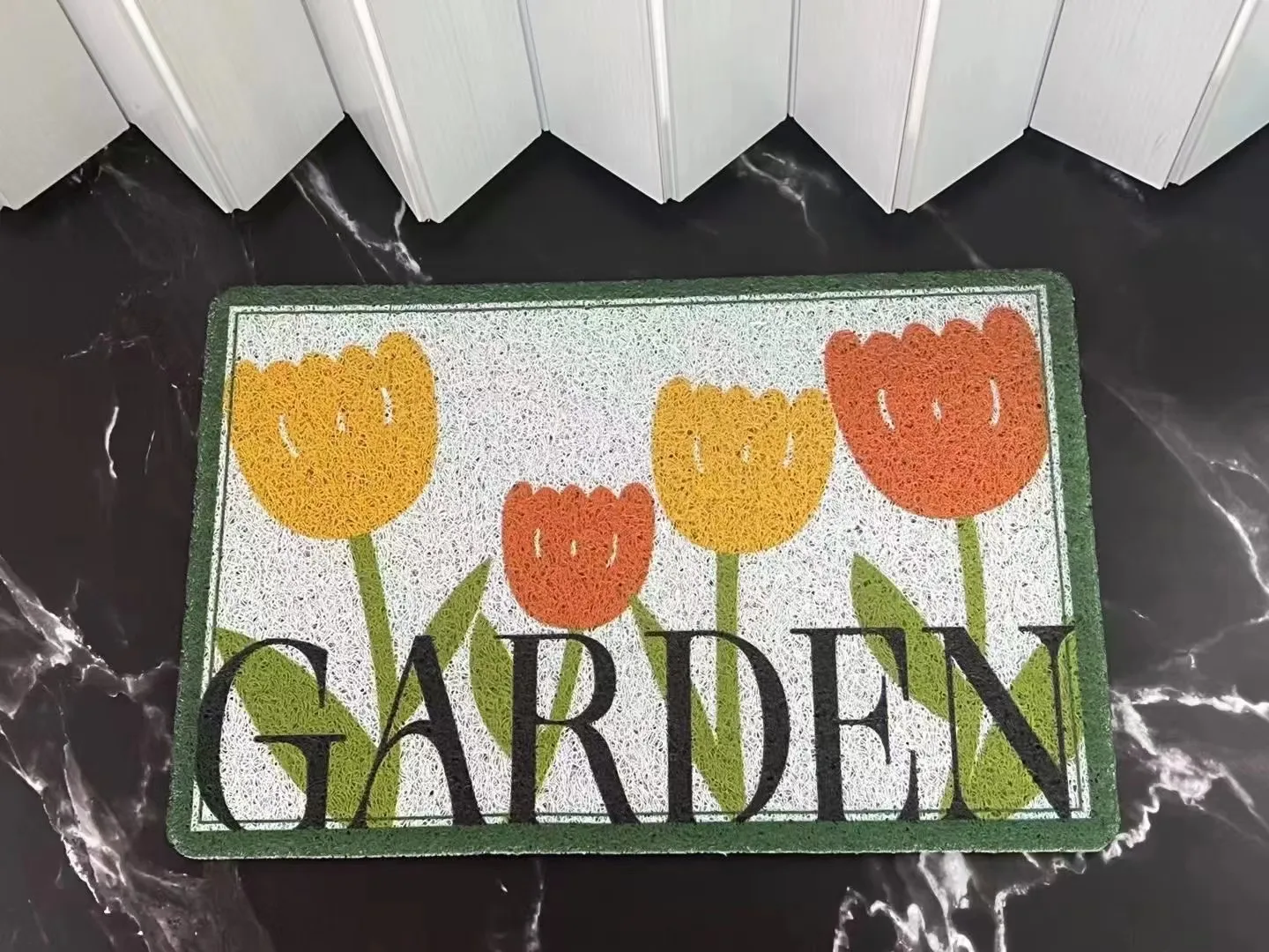 Custom Heavy Commercial Door Mat Rubber 3d Printed Flower  Pvc Coil Door Mat