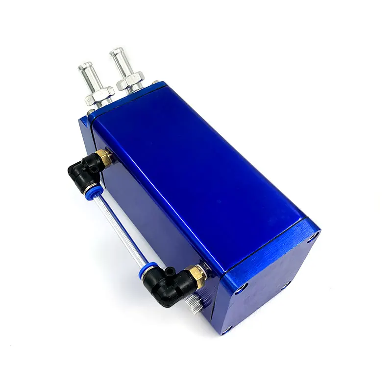 
Auto engine blue square aluminum car oil catch can diesel 
