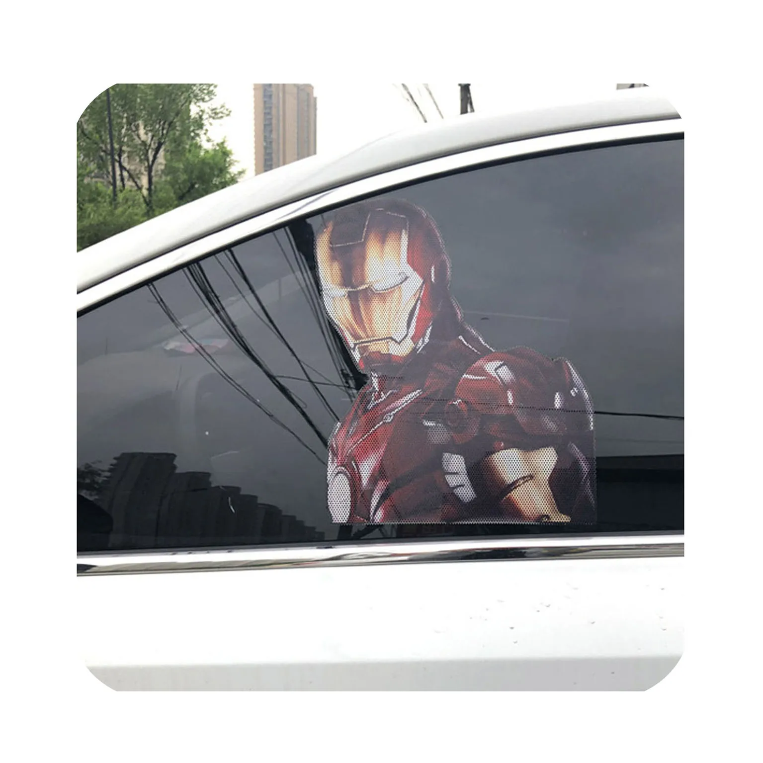 Bus Glass Sticker One Way Vision Custom Printing See Through Perforated Window Sticker