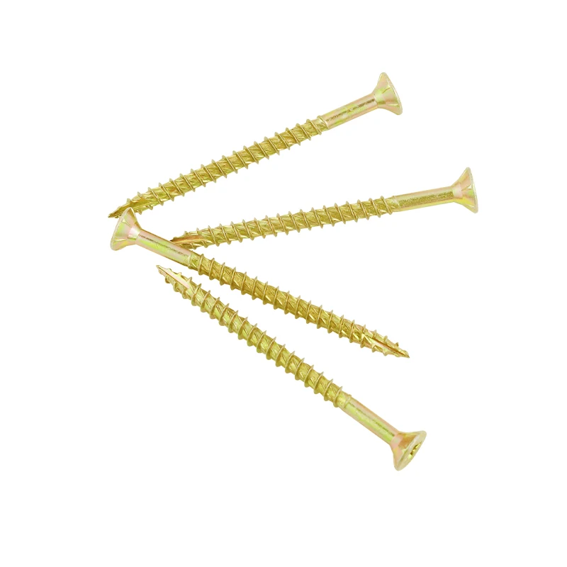 Zinc plated Spax decking wood turbo screws with pozi-3 drive double CSK head and serration thread