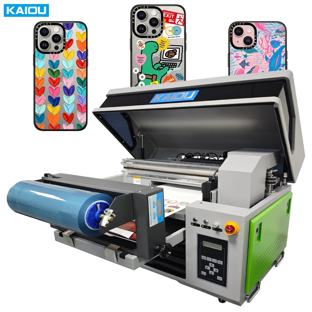 all in one automatic XP600/ i1600 print head acrylic PVC Metal wood ab film inkjet machine uv dtf printer