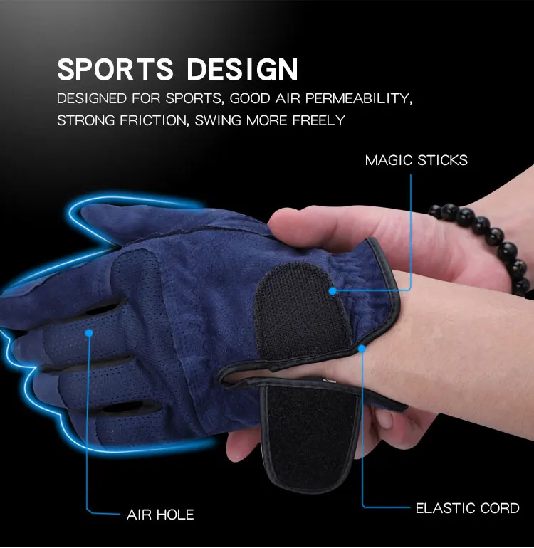 PLAYEAGLE Breathable Soft Microfibre Left Hand Golf Gloves Outdoor Sport Glove for Men