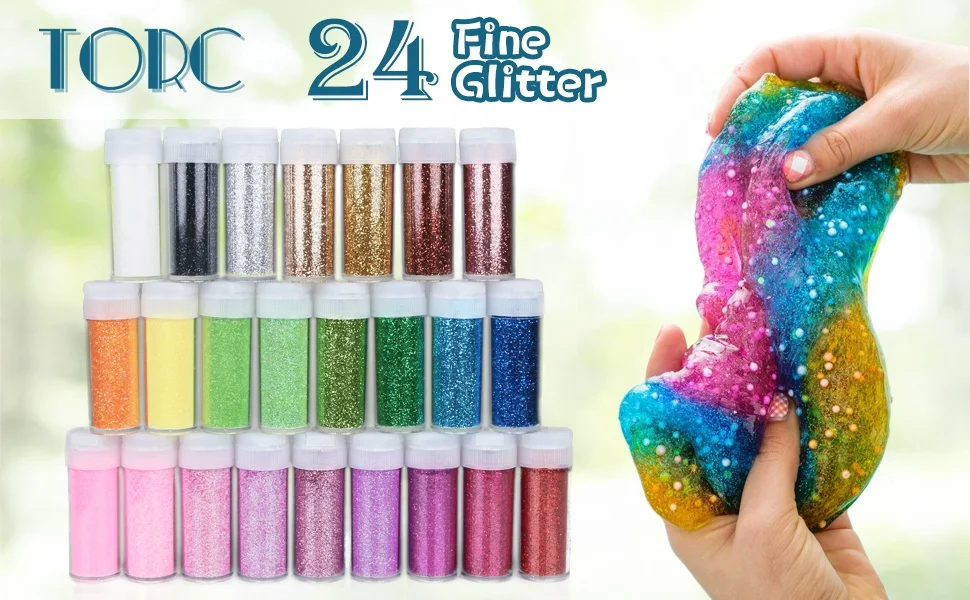PET Glitter Powder For Nail Polish Craft Christmas Decoration DMC Series  High Flash Glitter 8g in Jar 12 Colors in a Set