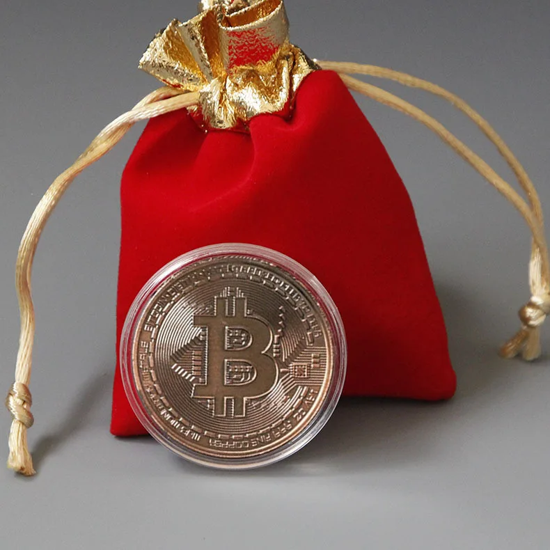  Оптовая продажа профессиональные металлические сувениры для биткоинов позолоченные посеребренные