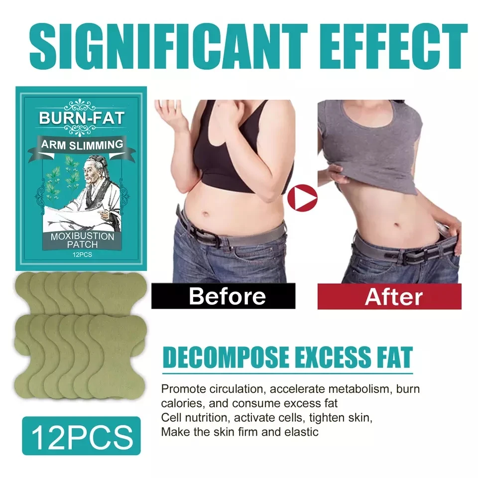 South Moon Thin Arm Moxibustion Paste Slimming Down Hot Compress Stickers Slimming Products to Burn Fat Lose Weight Patch 12pcs