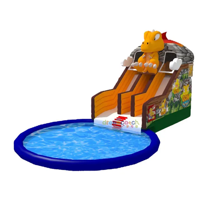 Children Backyard Pvc Inflatable bouncer Air Trampoline Jumping Inflatable Water Slide With Pool