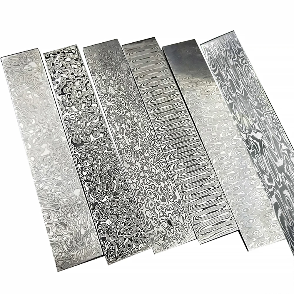 VG10 57-59 HRC Damascus Steel Billet 15x2.5x0.3CM for DIY Knife Making Raw Material Sandwich Tool Parts Vg10 Damascus Billet