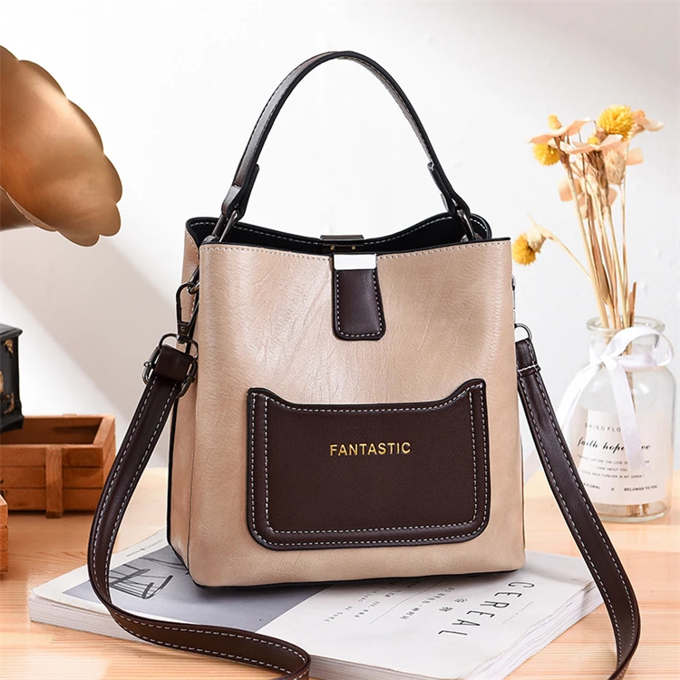 2022 New Arrival Hot Selling Designer Red Colour Female Shoulder Bag Sac Dos Minimalist Private Label PU Leather Bucket Hand Bag