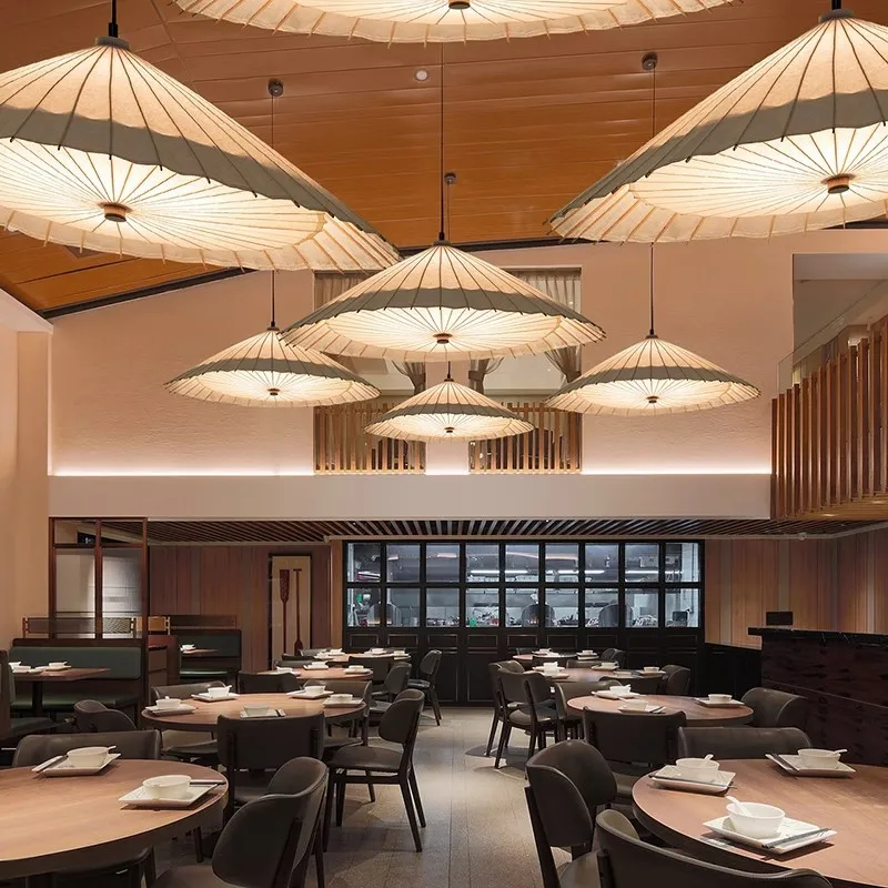 Nordic Style Hanging LED Fabric Pendant Lamp White Pendant Light Fabric for Dinning Room Living Room