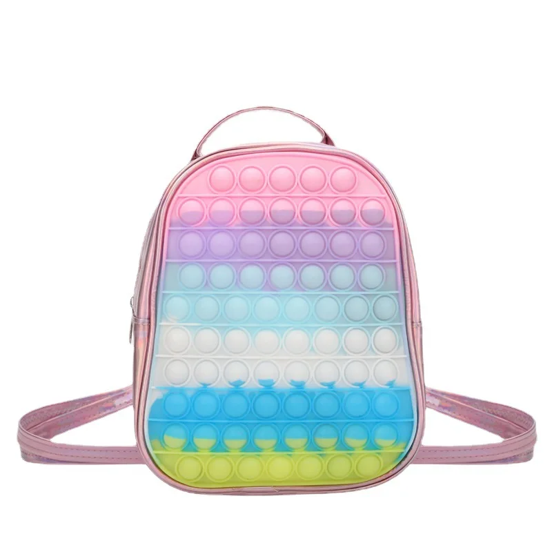 2022 New fashion Children Funny Schoolbag backpack Stress Reliever Fidget Toys Bag Push Bubble Pop Backpack